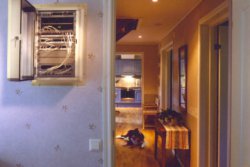 Broadband telephone and television in all rooms possible through