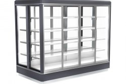 e-Visio vereint zwei zentralgekühlte Regale zu einem kompakten Kühlmöbel. © Norpe (photo: Industrial News Service)