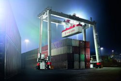 New Konecranes BOXHUNTER container handling crane. © Konecranes (photo: Industrial News Service)