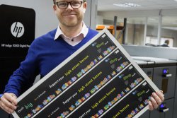 “Invercote is far from being the cheapest option if you only look at the price per kilo but its properties enabled us to save £14,000 by not having to laminate,” says Gary Peeling, CEO of Precision Printing. © Iggesund (foto: Industrial News Service)