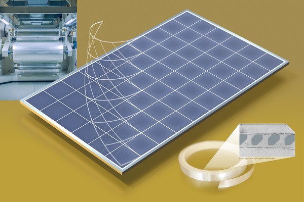 <p><em>Image 2: The output from solar panels can be improved significantly by capturing more of sunlight and redirecting it to the solar cells using embedded cavity optics technology developed by ICS.</em><em> </em></p>