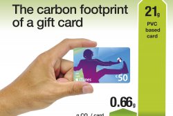 Switching from plastic gift cards to paperboard ones is an easy way for companies to reduce their environmental footprint. © Iggesund<br /><br /> 