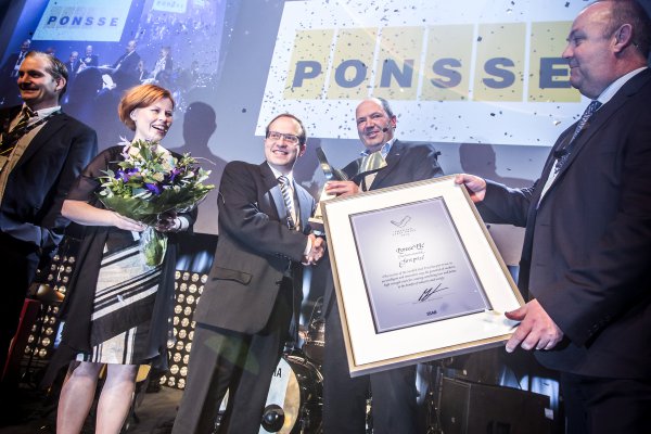 <p>Ponsse wins Swedish Steel Prize 2015. ©SSAB</p>